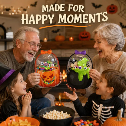 🔥LAST DAY Save 50%🔥Halloween Treat Bags with Handles– Pumpkin & Witch’s Cauldron Goodie Bags