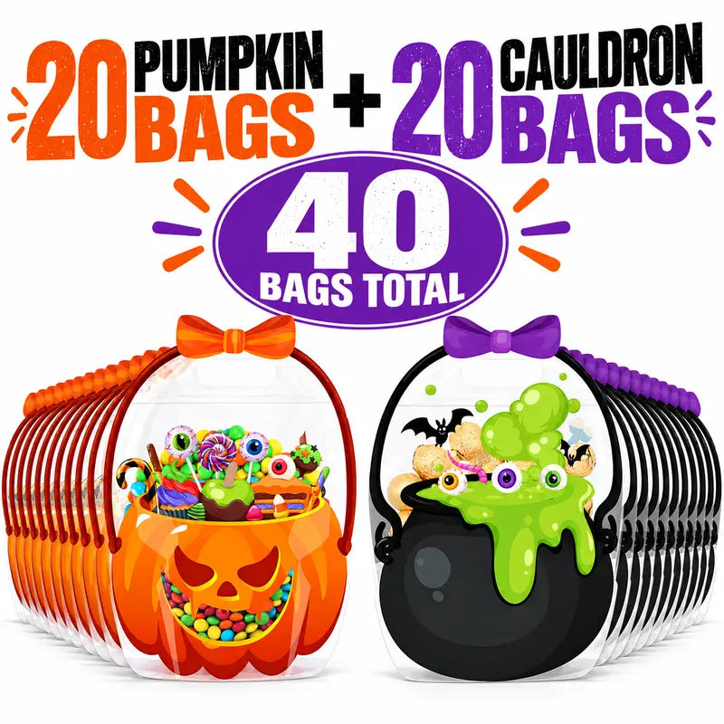 Pumpkin and cauldron Halloween bag collection