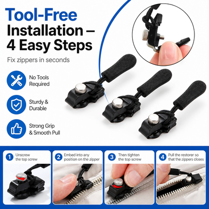 🔥LAST DAY Buy 1 Get 1 Free🔥Zipper Repairer-Home Tool-Free Replacement Zipper Locks