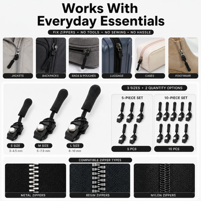 🔥LAST DAY Buy 1 Get 1 Free🔥Zipper Repairer-Home Tool-Free Replacement Zipper Locks