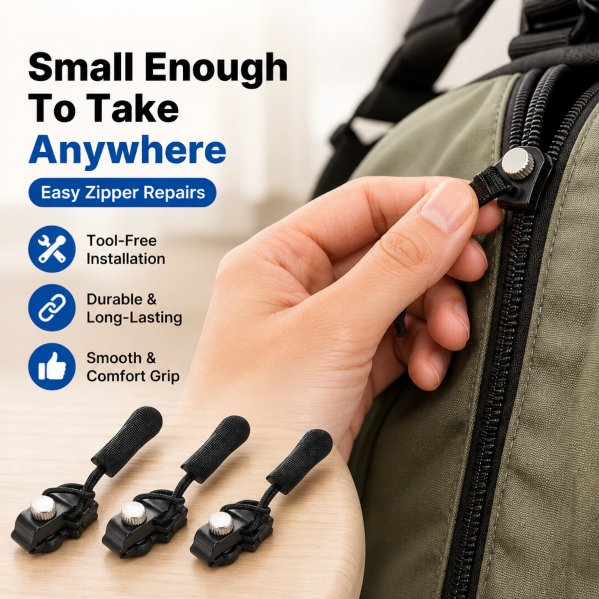 🔥LAST DAY Buy 1 Get 1 Free🔥Zipper Repairer-Home Tool-Free Replacement Zipper Locks
