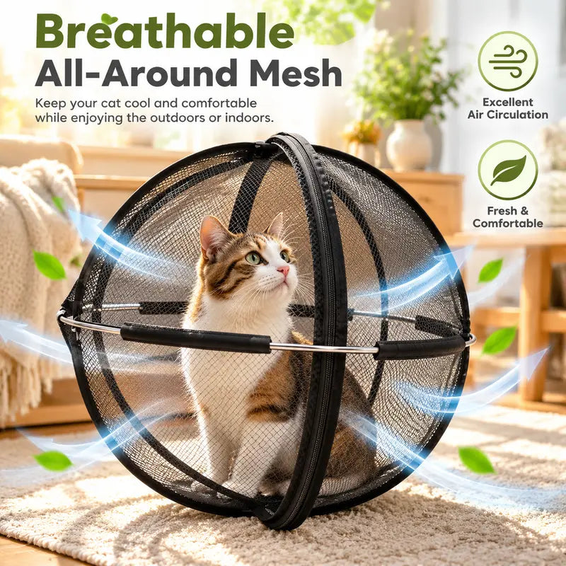 🔥LAST DAY Save 50%🔥Portable Outdoor Cat Enclosure Mesh Ball Cat Cage