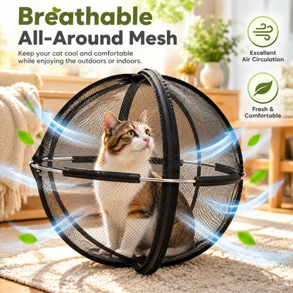 🔥LAST DAY Save 50%🔥Portable Outdoor Cat Enclosure Mesh Ball Cat Cage