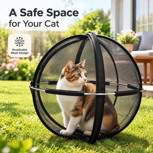 🔥LAST DAY Save 50%🔥Portable Outdoor Cat Enclosure Mesh Ball Cat Cage