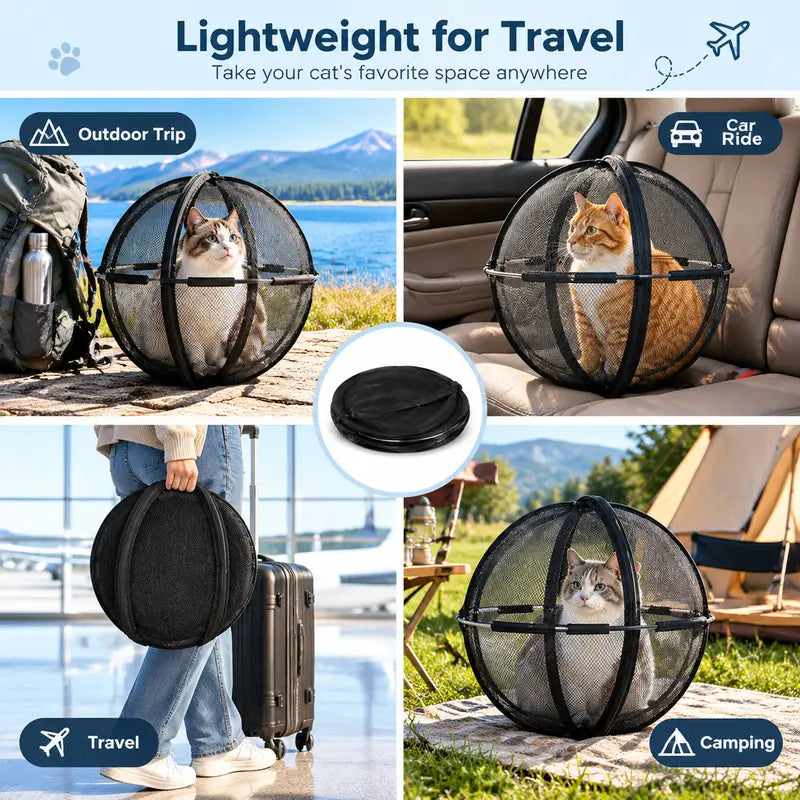 🔥LAST DAY Save 50%🔥Portable Outdoor Cat Enclosure Mesh Ball Cat Cage