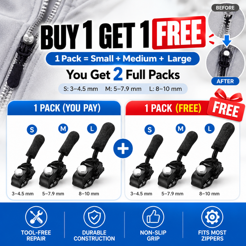 🔥LAST DAY Buy 1 Get 1 Free🔥Zipper Repairer-Home Tool-Free Replacement Zipper Locks