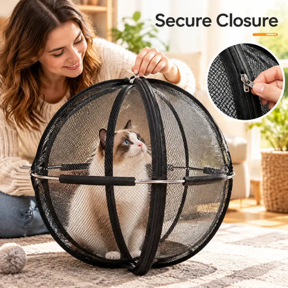🔥LAST DAY Save 50%🔥Portable Outdoor Cat Enclosure Mesh Ball Cat Cage