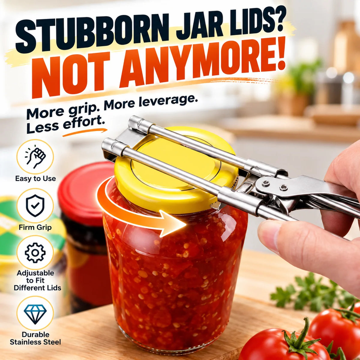 🔥LAST DAY Buy 1 Get 1 Free🔥Jar Opener for Weak Hands, Multifunctional Adjustable Can Opener