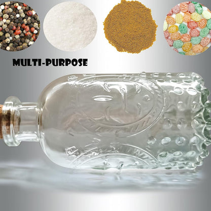 Embossed Glass Apothecary Bottles - Set of 3 — product gallery 03