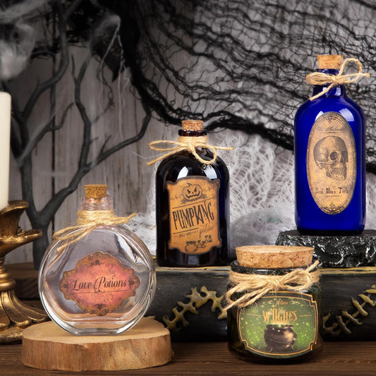 Halloween Glass Potion Bottles - Set of 4 — main product image