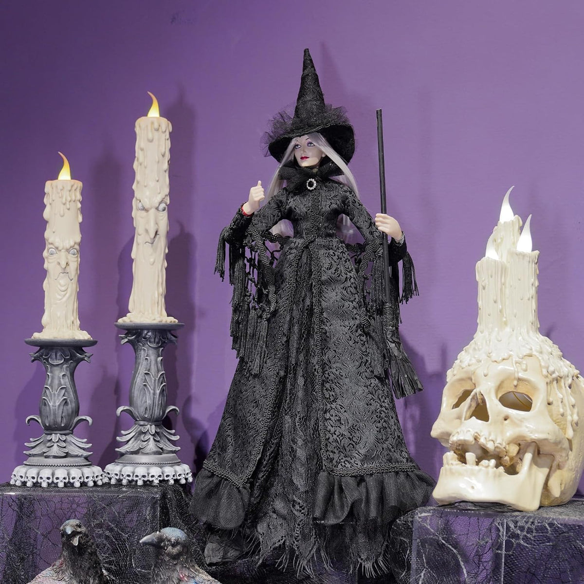 Black Halloween Witch Figurine — product gallery 06