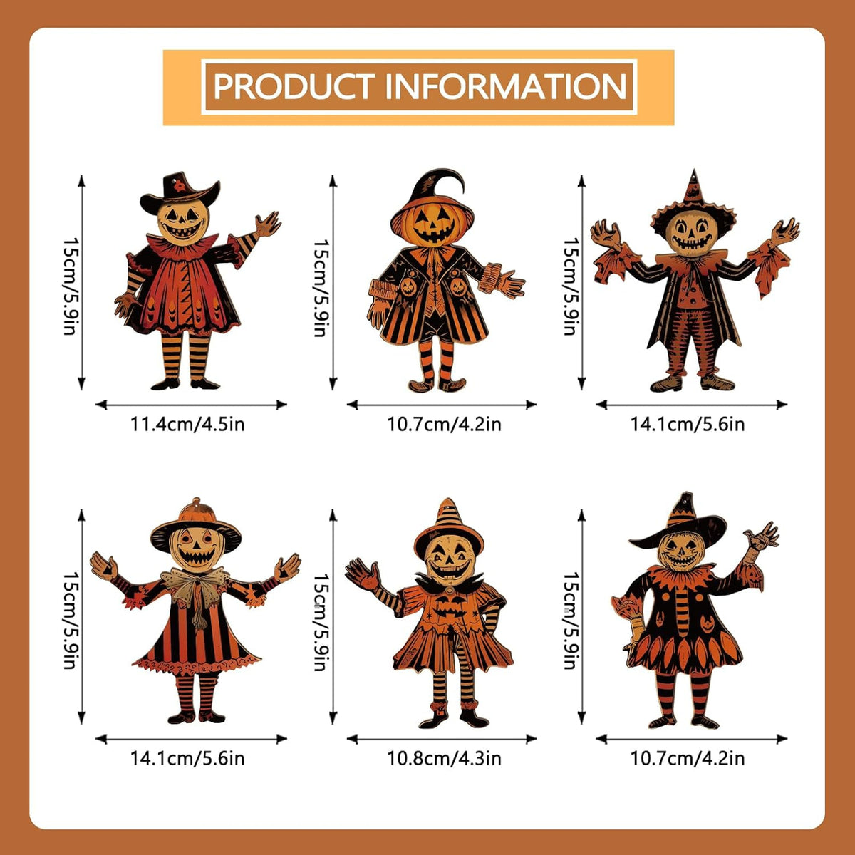 Vintage Wooden Halloween Bunting - 6 Pieces — product gallery 02