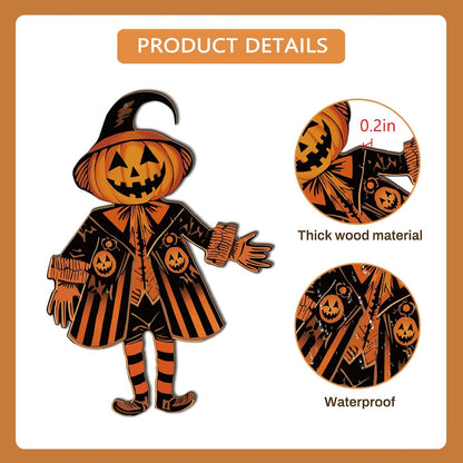 Vintage Wooden Halloween Bunting - 6 Pieces — product gallery 03