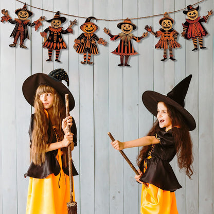 Vintage Wooden Halloween Bunting - 6 Pieces — product gallery 06