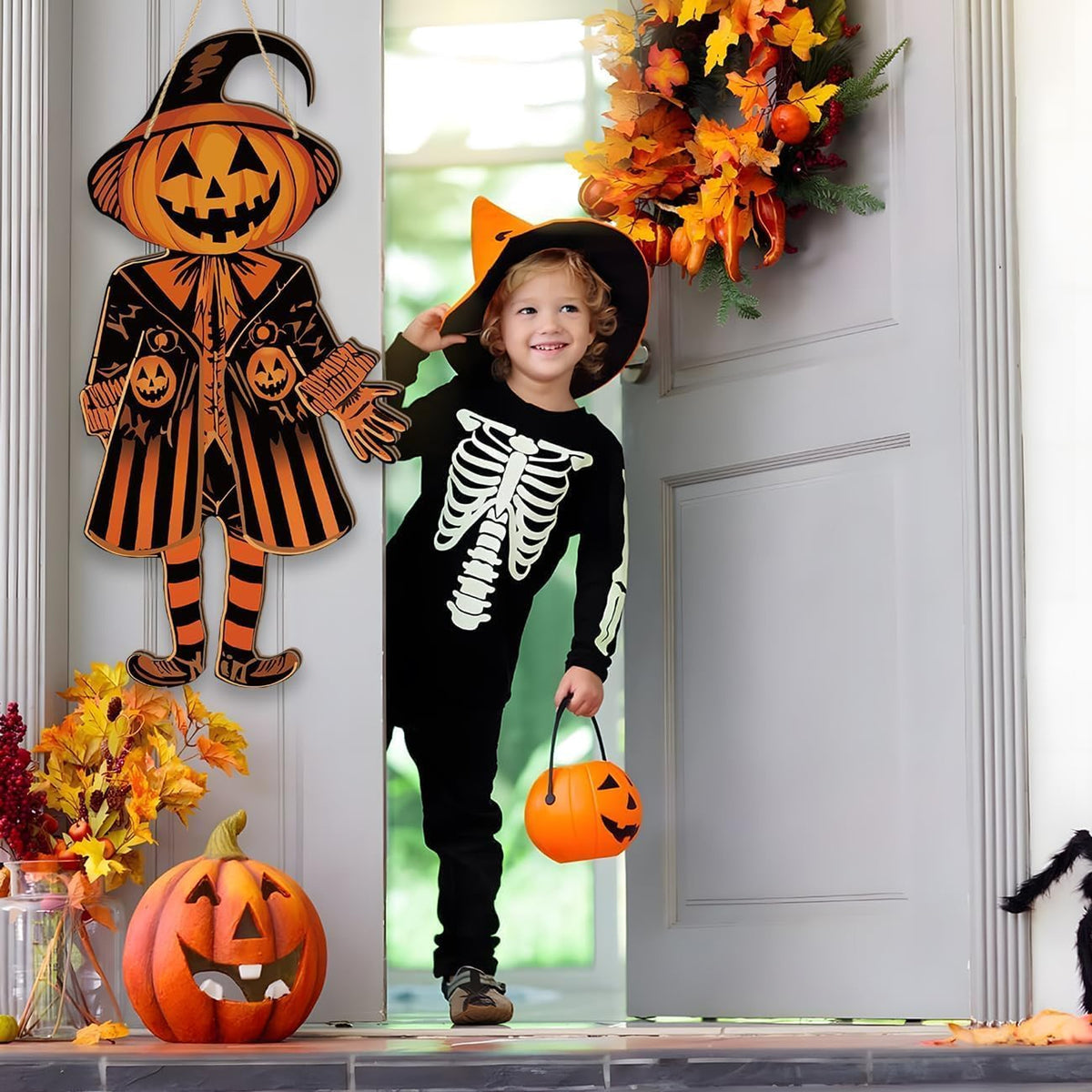 Vintage Wooden Halloween Door Sign — product gallery 04