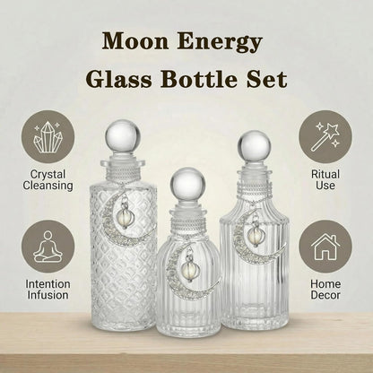 Moon Charm Glass Bottles - Set of 3 — product gallery 05