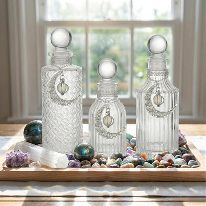Moon Charm Glass Bottles - Set of 3 — product gallery 06
