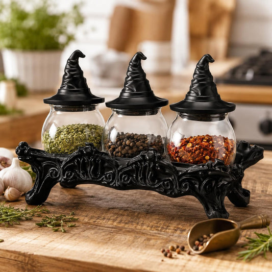 Witch Hat Glass Jars - Set of 3 — main product image