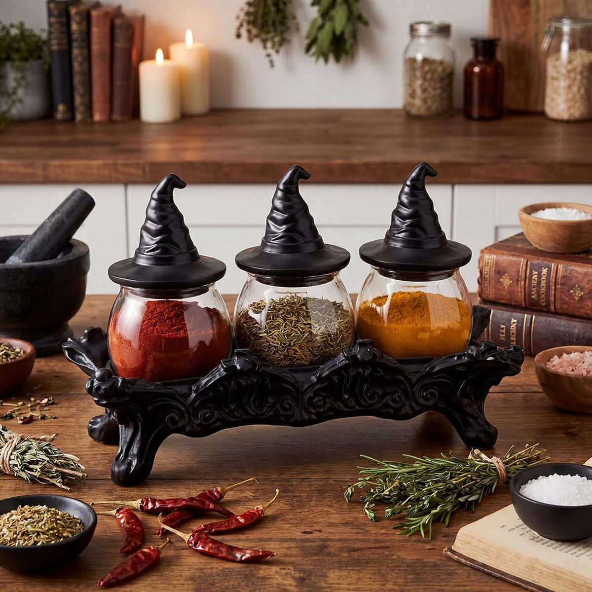 Witch Hat Glass Jars - Set of 3 — product gallery 04