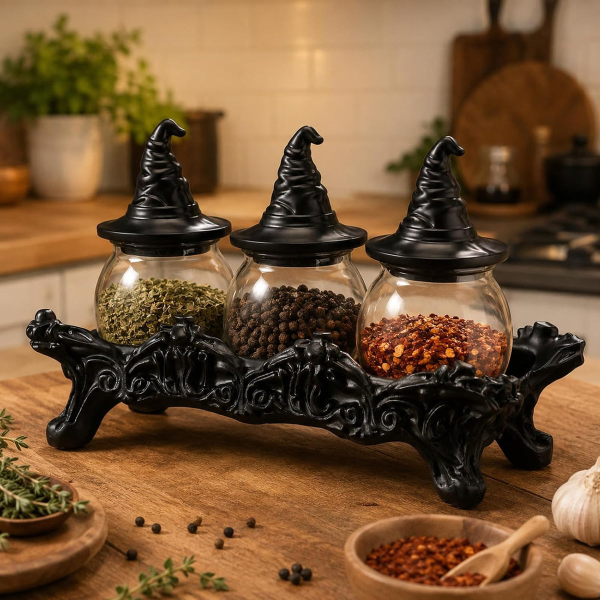 Witch Hat Glass Jars - Set of 3 — product gallery 06