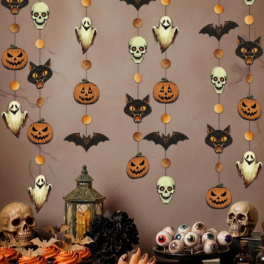 Retro Halloween Paper Garlands - Set of 4 — main product image