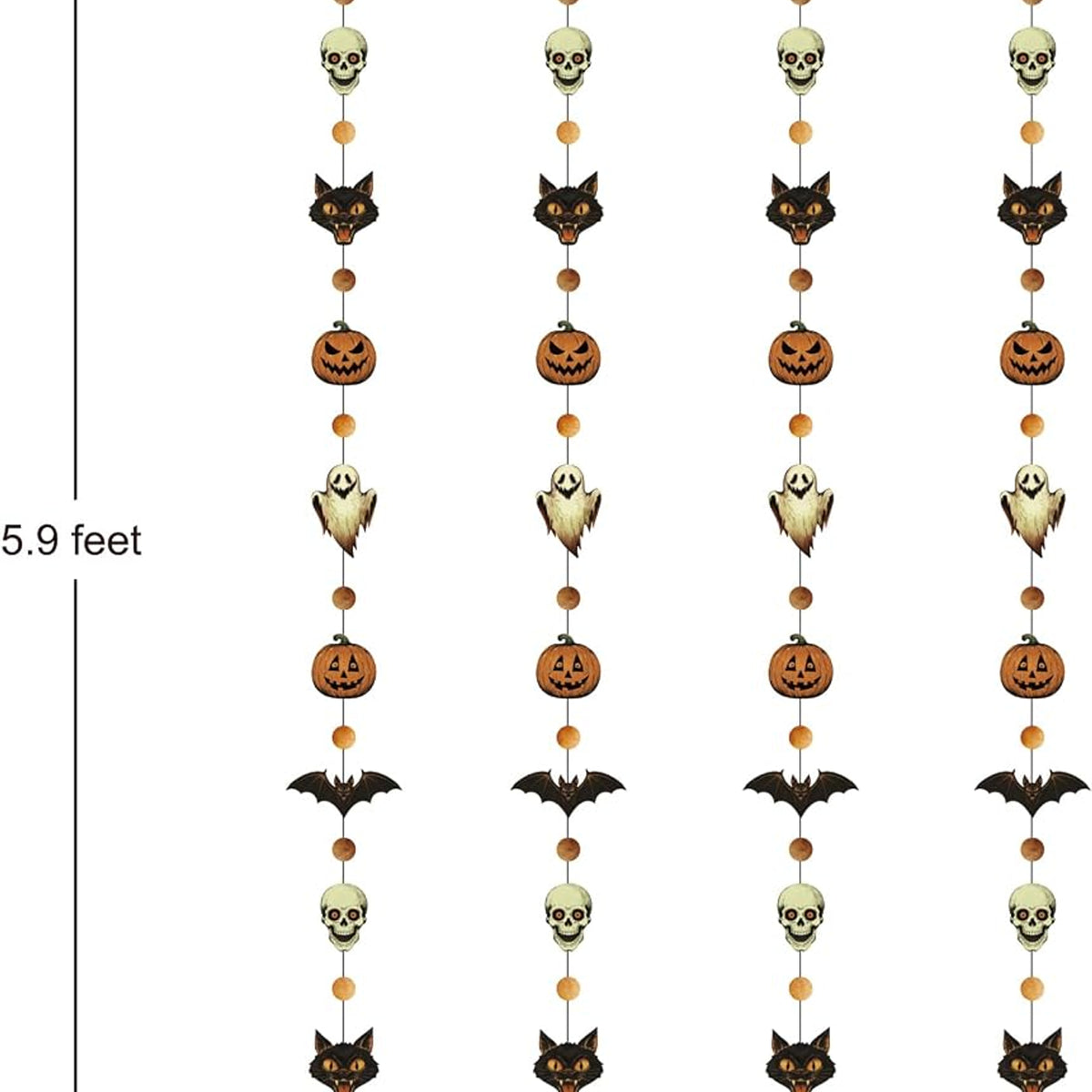 Retro Halloween Paper Garlands - Set of 4 — product gallery 02