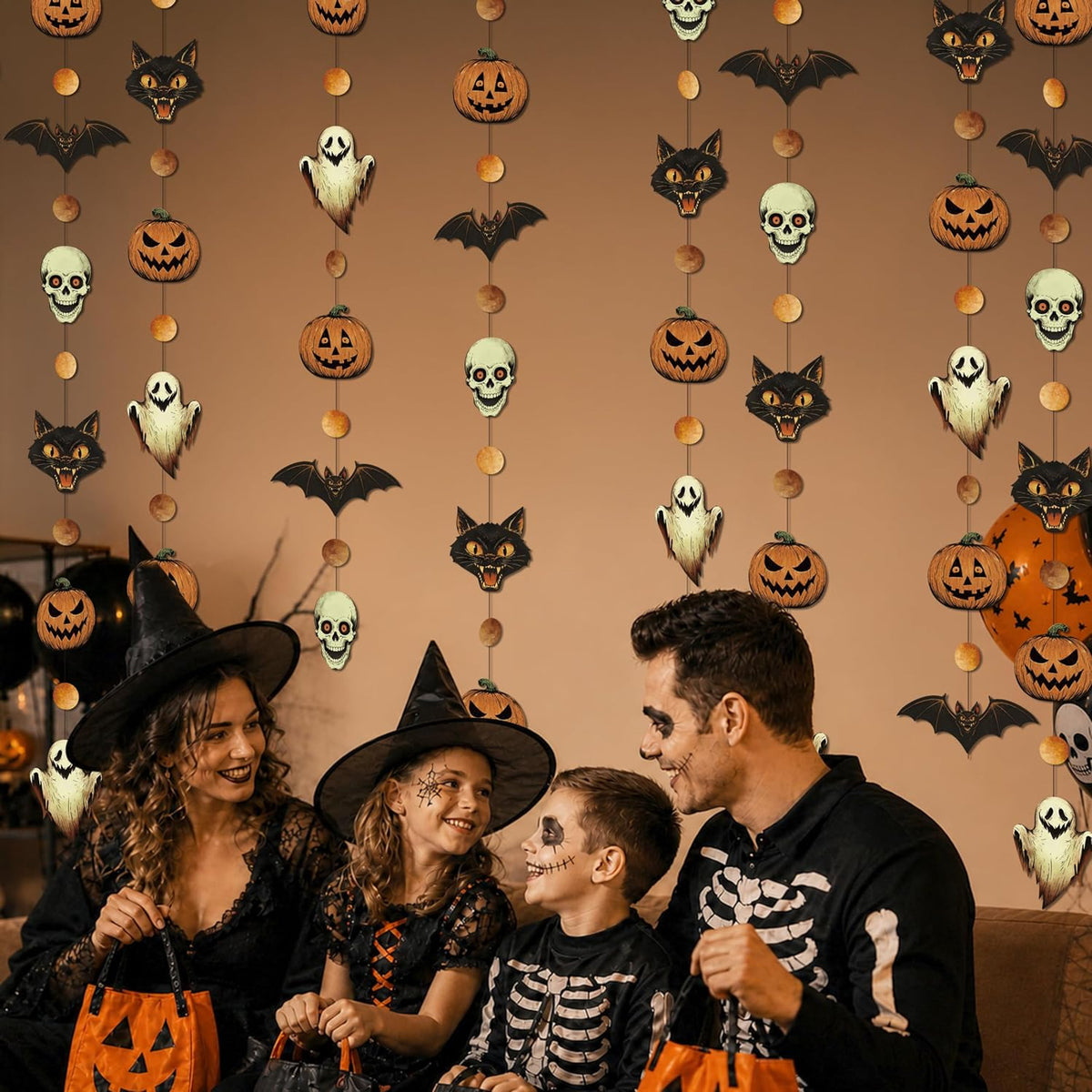 Retro Halloween Paper Garlands - Set of 4 — product gallery 04