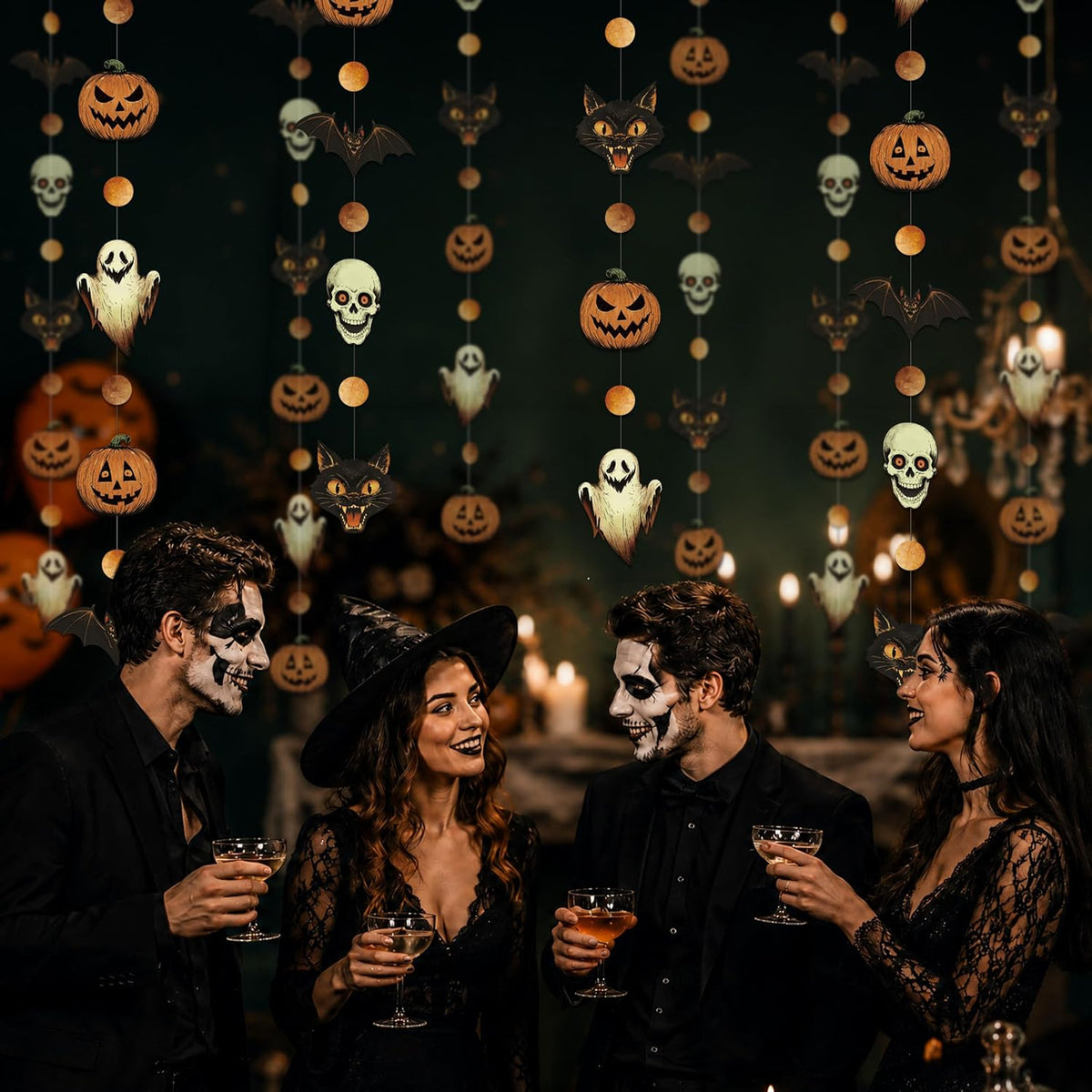 Retro Halloween Paper Garlands - Set of 4 — product gallery 05
