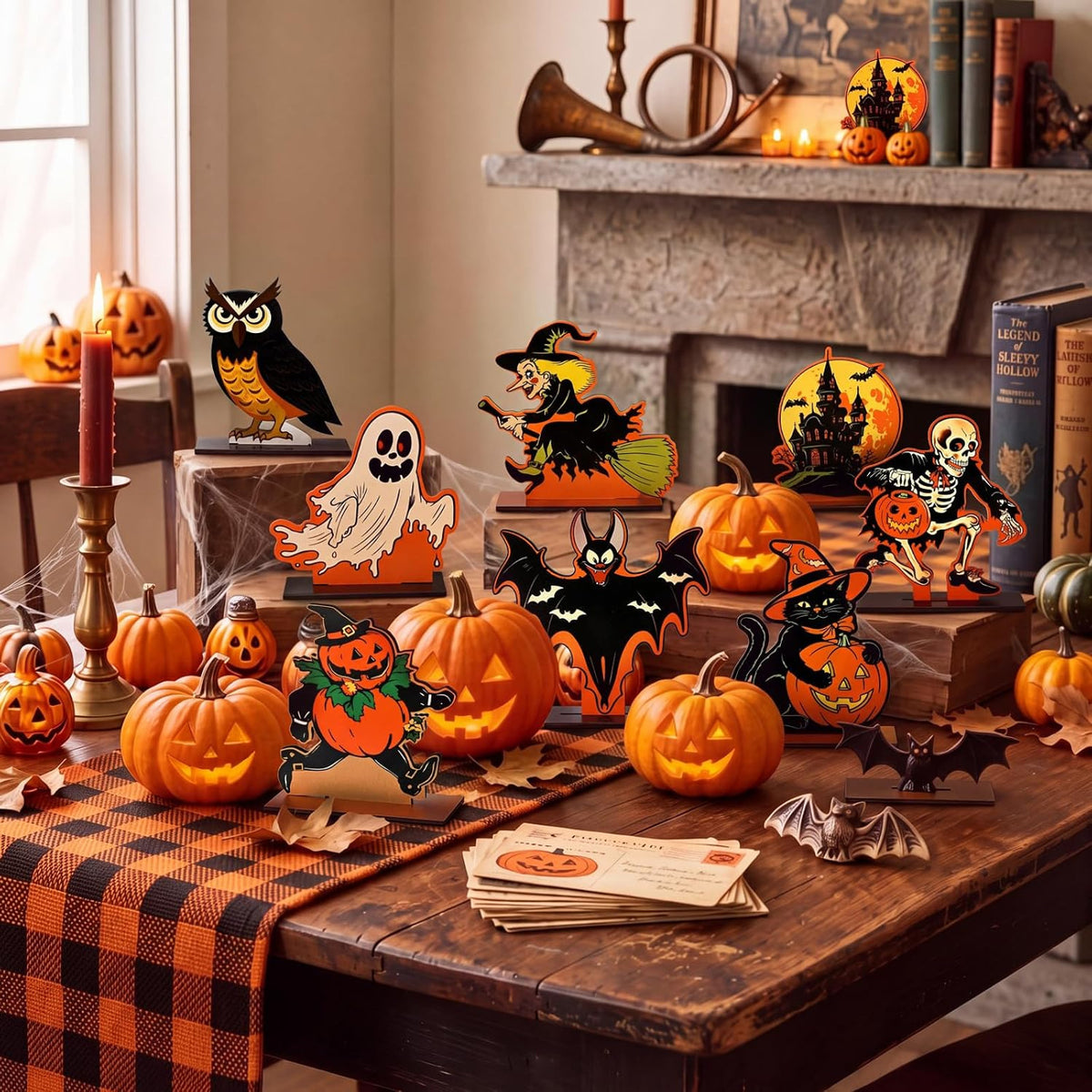 Vintage Wooden Halloween Signs - Set of 8 — product gallery 02