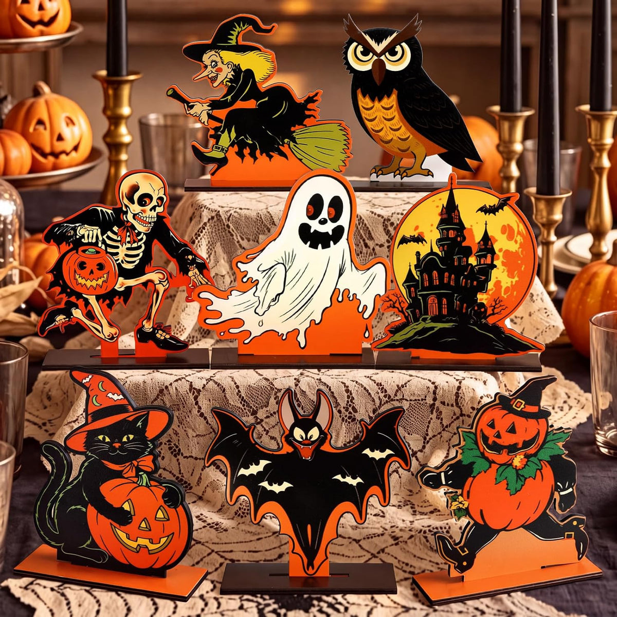 Vintage Wooden Halloween Signs - Set of 8 — product gallery 05