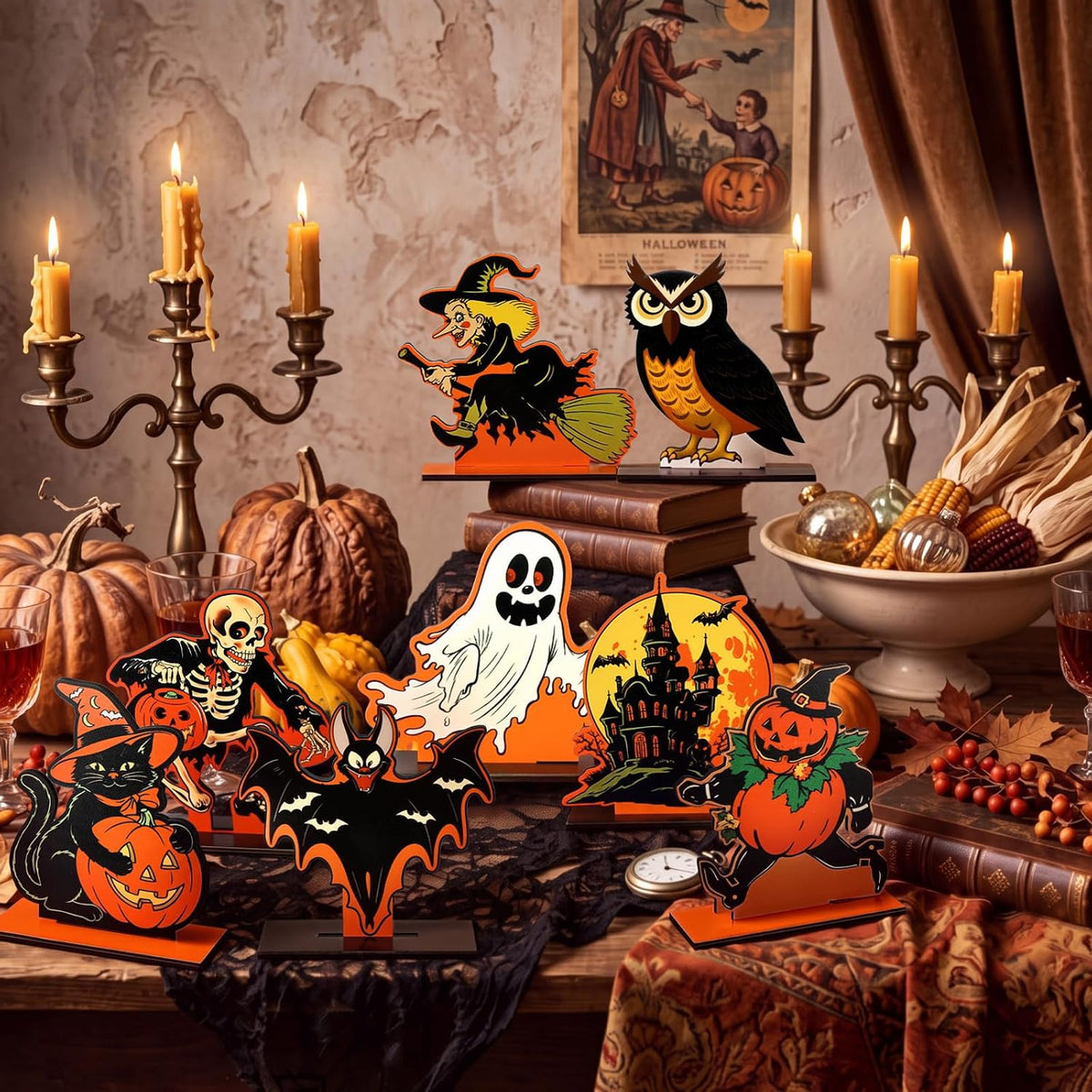 Vintage Wooden Halloween Signs - Set of 8 — product gallery 06