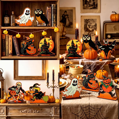 Vintage Wooden Halloween Signs - Set of 8 — product gallery 09