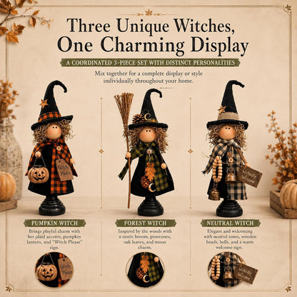 Rustic Halloween Witch Figurines - Set of 3 — product gallery 07